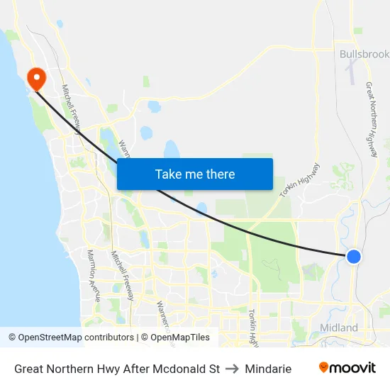 Great Northern Hwy After Mcdonald St to Mindarie map