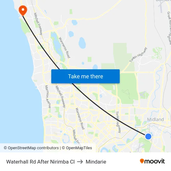 Waterhall Rd After Nirimba Cl to Mindarie map