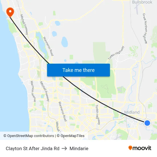Clayton St After Jinda Rd to Mindarie map
