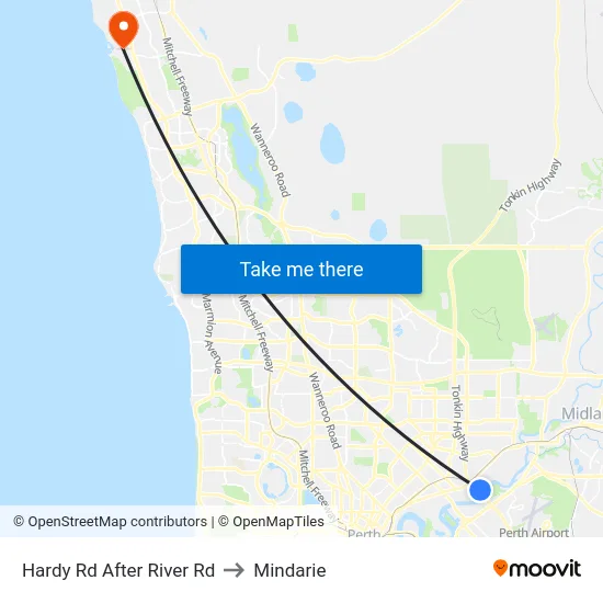 Hardy Rd After River Rd to Mindarie map
