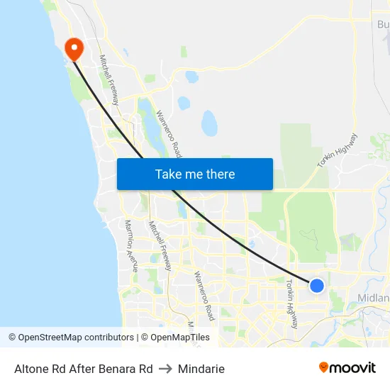 Altone Rd After Benara Rd to Mindarie map