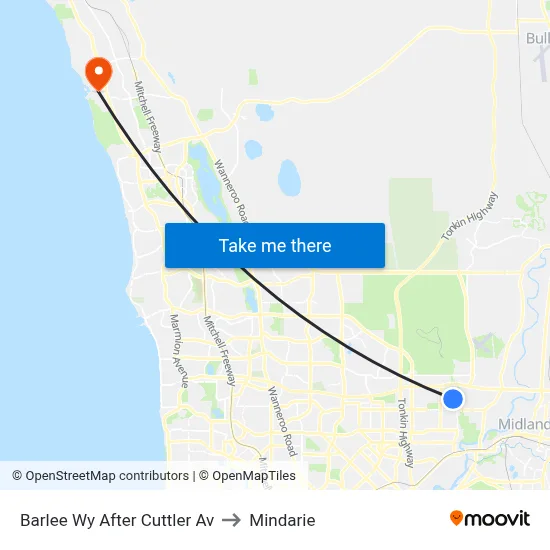 Barlee Wy After Cuttler Av to Mindarie map