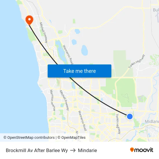 Brockmill Av After Barlee Wy to Mindarie map