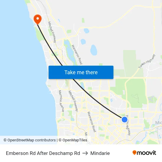 Emberson Rd After Deschamp Rd to Mindarie map