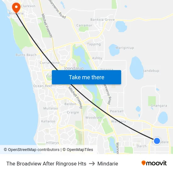 The Broadview   After Ringrose Hts to Mindarie map