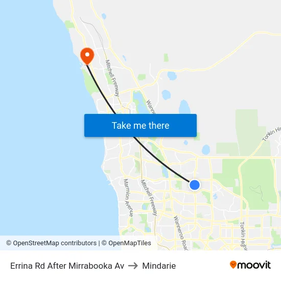 Errina Rd After Mirrabooka Av to Mindarie map