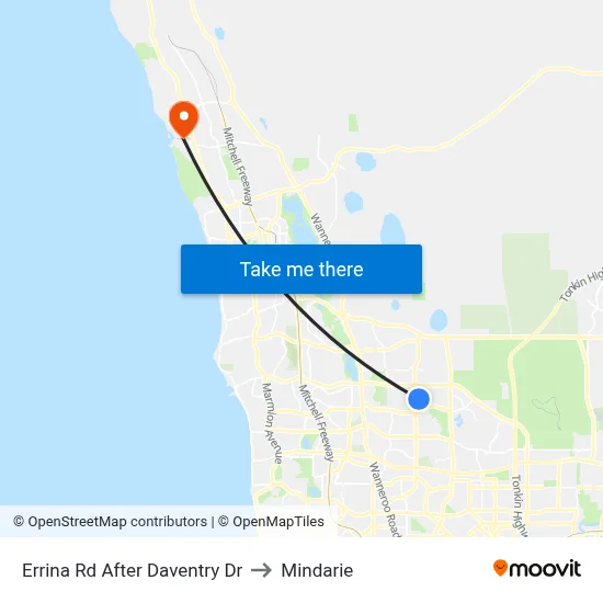 Errina Rd After Daventry Dr to Mindarie map