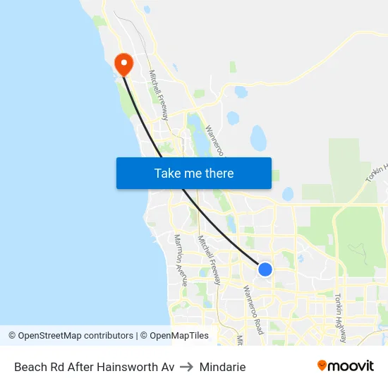 Beach Rd After Hainsworth Av to Mindarie map