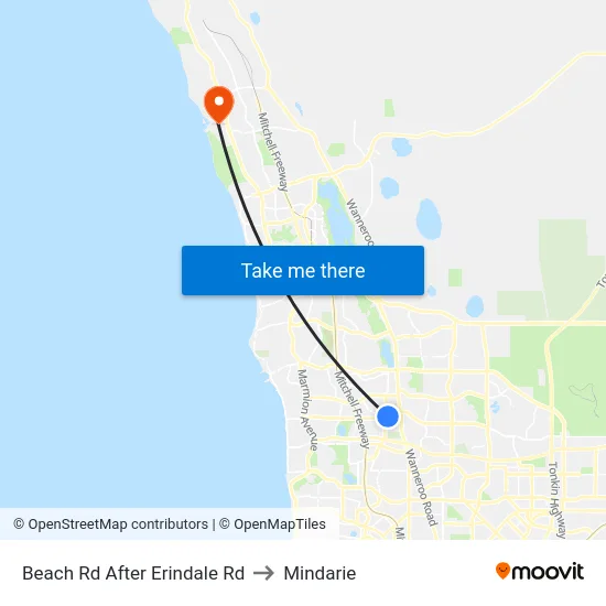 Beach Rd After Erindale Rd to Mindarie map