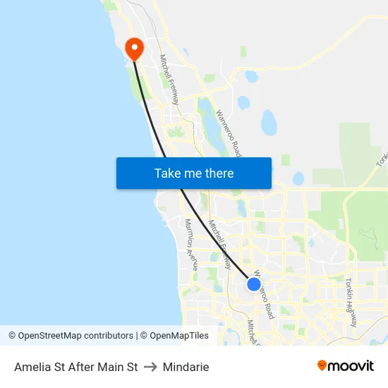 Amelia St After Main St to Mindarie map