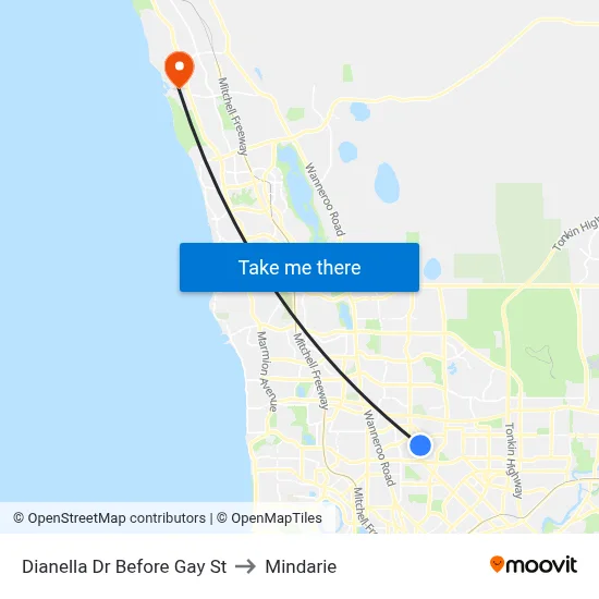 Dianella Dr Before Gay St to Mindarie map