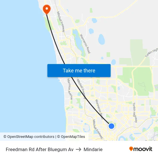 Freedman Rd After Bluegum Av to Mindarie map