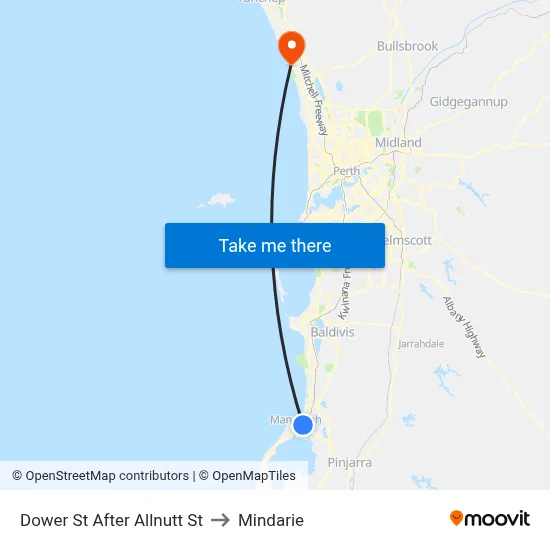 Dower St After Allnutt St to Mindarie map
