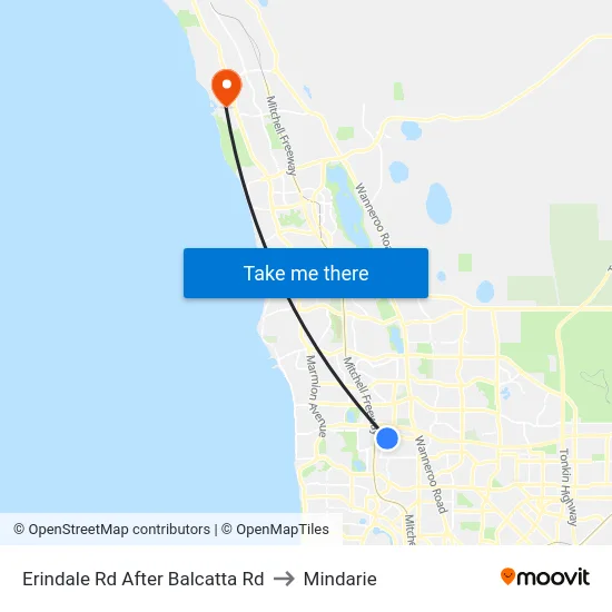 Erindale Rd After Balcatta Rd to Mindarie map