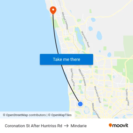Coronation St After Huntriss Rd to Mindarie map