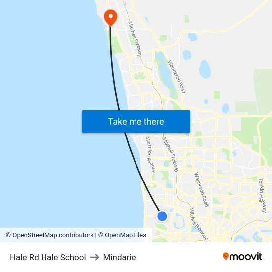 Hale Rd Hale School to Mindarie map
