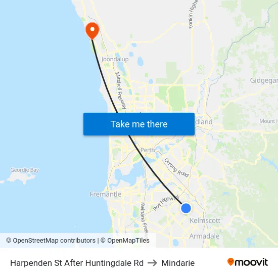 Harpenden St After Huntingdale Rd to Mindarie map