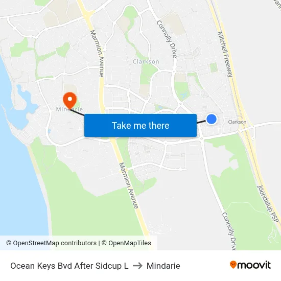 Ocean Keys Bvd After Sidcup L to Mindarie map