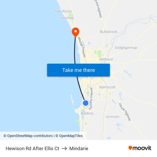 Hewison Rd After Ellis Ct to Mindarie map