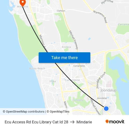 Ecu Access Rd Ecu Library Cat Id 28 to Mindarie map
