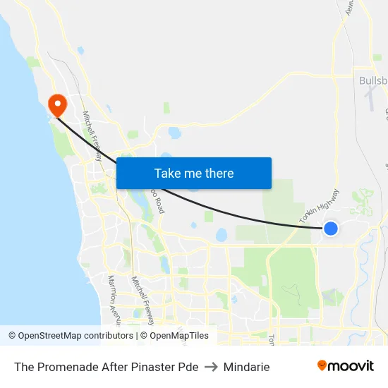 The Promenade   After Pinaster Pde to Mindarie map
