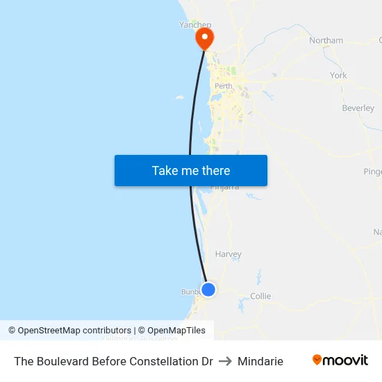 The Boulevard   Before Constellation Dr to Mindarie map