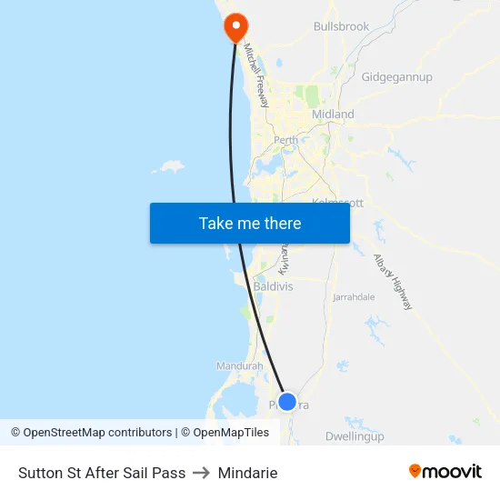 Sutton St After Sail Pass to Mindarie map