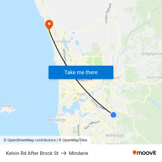 Kelvin Rd After Brock St to Mindarie map