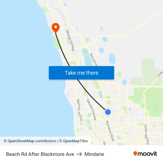 Beach Rd After Blackmore Ave to Mindarie map