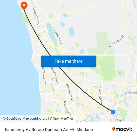 Fauntleroy Av Before Dunreath Av to Mindarie map