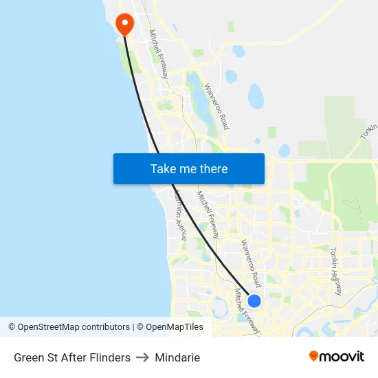 Green St After Flinders to Mindarie map