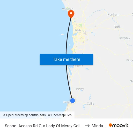 School Access Rd Our Lady Of Mercy College to Mindarie map