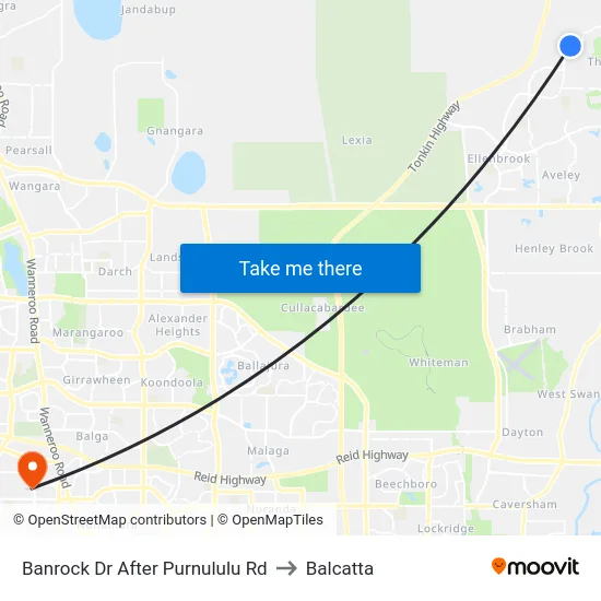 Banrock Dr After Purnululu Rd to Balcatta map