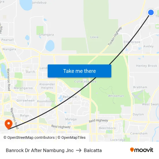 Banrock Dr After Nambung Jnc to Balcatta map