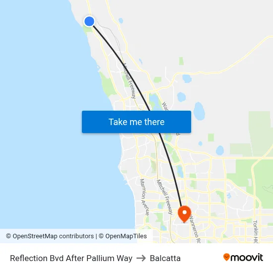 Reflection Bvd After Pallium Way to Balcatta map