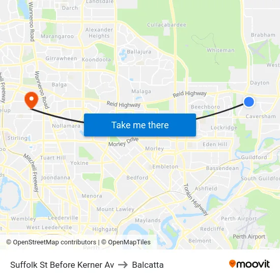 Suffolk St Before Kerner Av to Balcatta map
