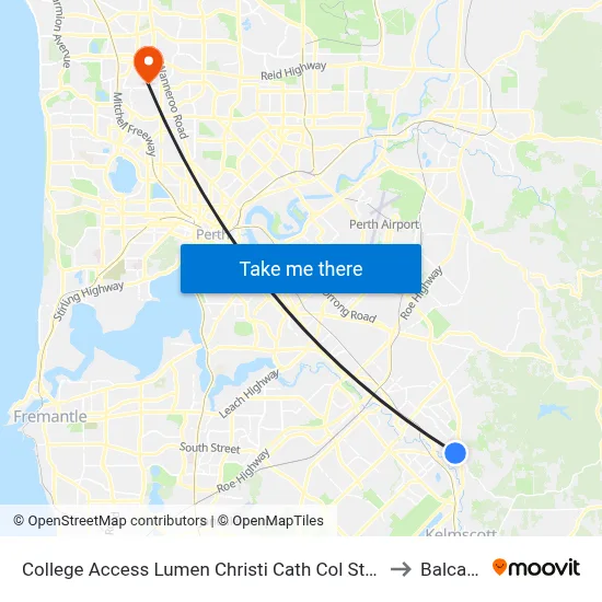 College Access Lumen Christi Cath Col Stand 4 to Balcatta map