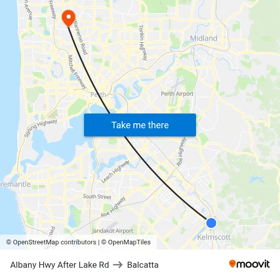 Albany Hwy After Lake Rd to Balcatta map