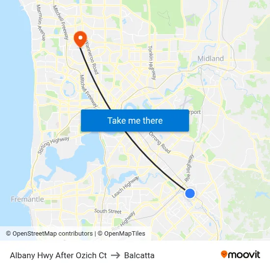 Albany Hwy After Ozich Ct to Balcatta map