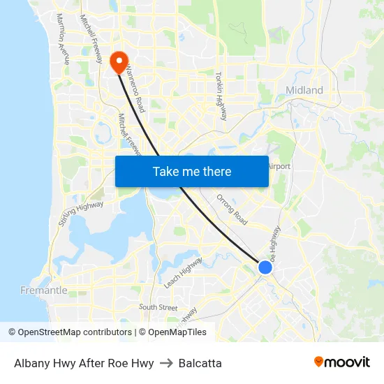 Albany Hwy After Roe Hwy to Balcatta map