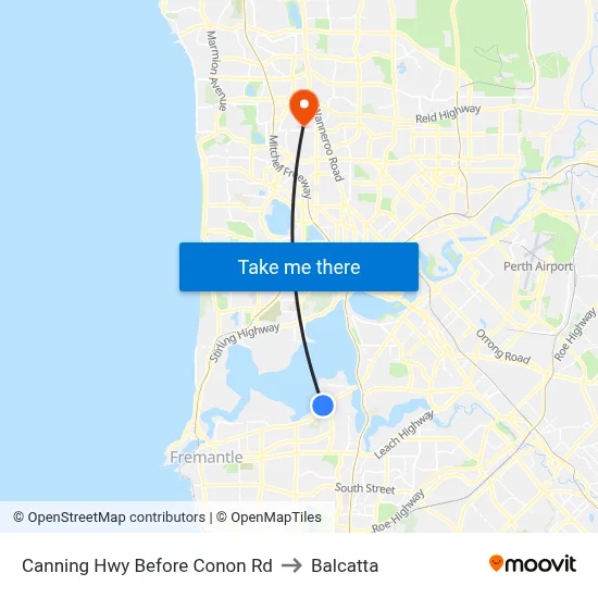 Canning Hwy Before Conon Rd to Balcatta map