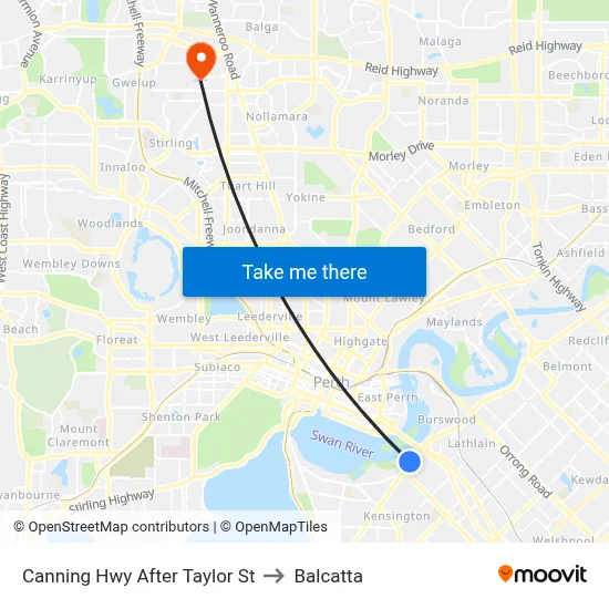Canning Hwy After Taylor St to Balcatta map