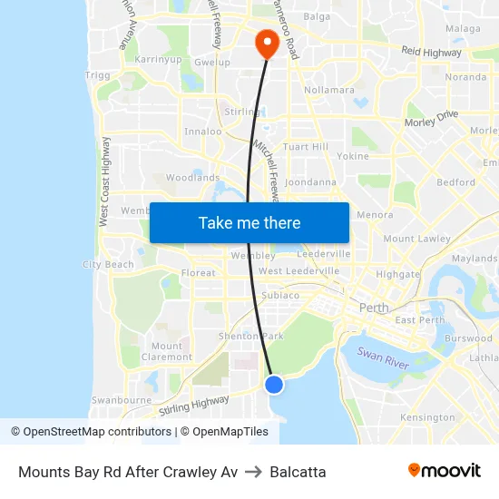 Mounts Bay Rd After Crawley Av to Balcatta map