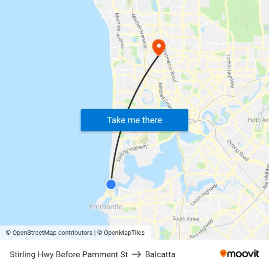 Stirling Hwy Before Pamment St to Balcatta map