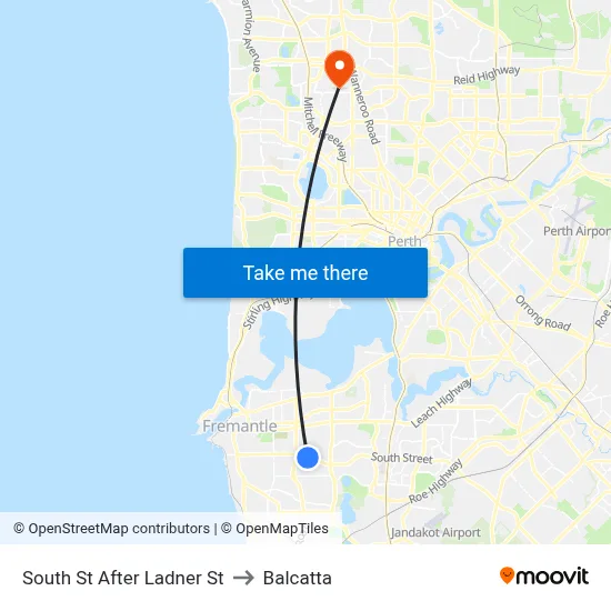 South St After Ladner St to Balcatta map