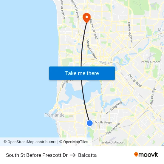 South St Before Prescott Dr to Balcatta map
