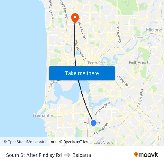 South St After Findlay Rd to Balcatta map