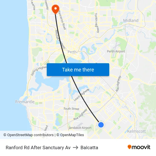 Ranford Rd After Sanctuary Av to Balcatta map