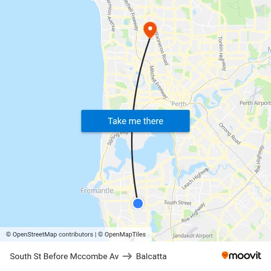 South St Before Mccombe Av to Balcatta map