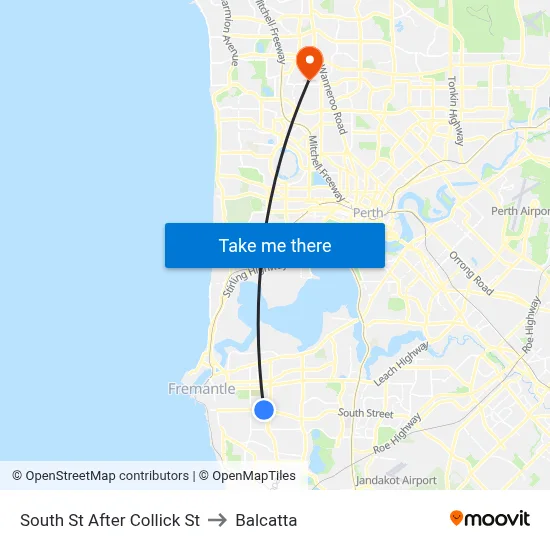 South St After Collick St to Balcatta map